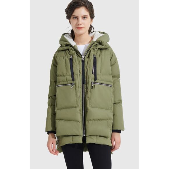 OROLAY Green Zip Front Thickened Down Coat Jacket Women's Plus Size 2XL NWT - Picture 3 of 16